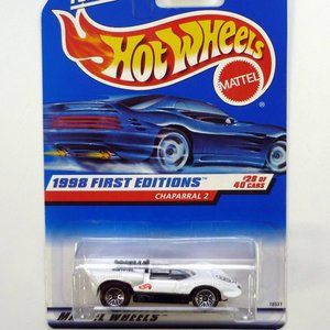 Hot Wheels Chaparral 2 #669 First Editions #28 of 40 White Die-Cast Car 1998